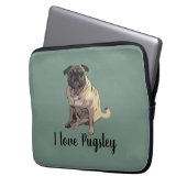 Mops Laptopschutzhülle (Vorderseite Links)