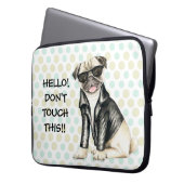 Mops Laptopschutzhülle (Vorderseite Links)