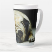 Mops Latte Tasse (Rechte Ecke)