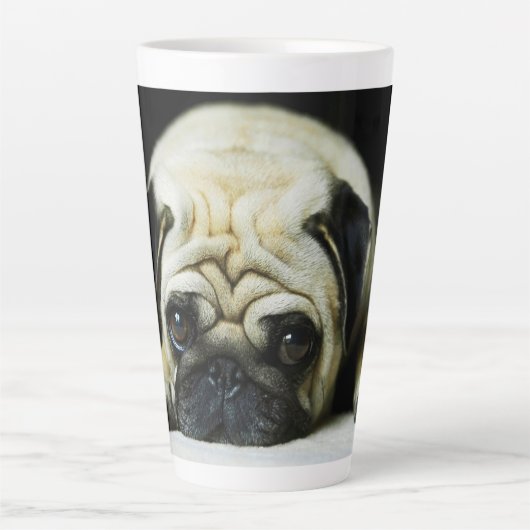 Mops Latte Tasse (Vorderseite)