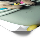 Mops Leben: Ein Abenteuer in der Badewanne Poster (Ecke)