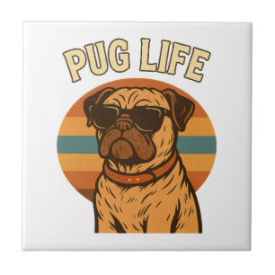 Mops Leben Fliese