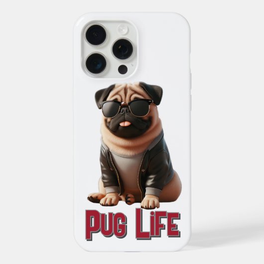 Mops-Leben-Handyhülle iPhone Hülle (Rückseite)