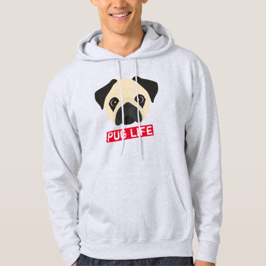Mops Leben Hoodie (Vorderseite)