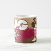 "Mops-Leben" Hoodie-Tasse Kaffeetasse (Mittel)