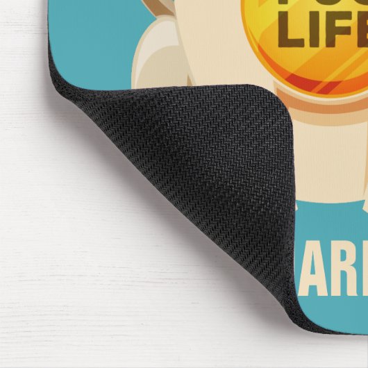 Mops-Leben-individueller Name u. Farbemousepad Mousepad (Ecke)