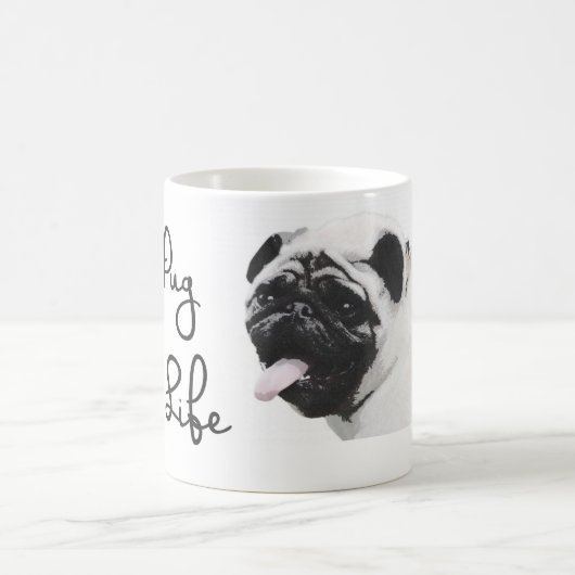 Mops-Leben Kaffeetasse (Mittel)
