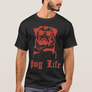 Mops Leben Marone Rot T-Shirt