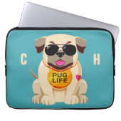 Mops-Leben-Name- u. -farblaptophülsen Laptopschutzhülle (Vorderseite)