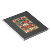 Mops Leben Retro-Folk-Art-Hund Notizblock (angewinkelt)