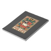 Mops Leben Retro-Folk-Art-Hund Notizblock (Rotiert)