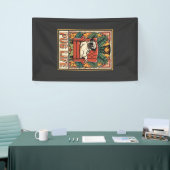 Mops Leben Retro-Folklore-Kunst Hund Banner (Messeveranstaltung)