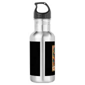 Mops Leben Retro-Folklore-Kunst Hund Edelstahlflasche (Rückseite)
