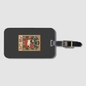Mops Leben Retro-Folklore-Kunst Hund Gepäckanhänger (Vorderseite (Horizontal))