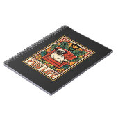 Mops Leben Retro-Folklore-Kunst Hund Notizblock (Linke Seite)
