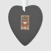 Mops Leben Retro-Folklore-Kunst Hund Ornament (Vorderseite)