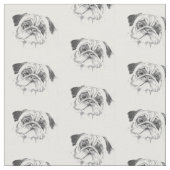 Mops-Leben Stoff (Nahaufnahme)