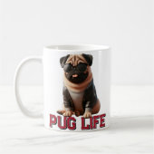 Mops Leben Süßer Hund Kaffeetasse (Links)