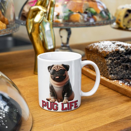 Mops Leben Süßer Hund Kaffeetasse