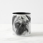 Mops-Leben-Tasse Tasse (Zentrum)