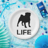 Mops-Lebenssilo Pappteller (Party)