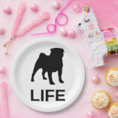 Mops-Lebenssilo Pappteller (Party)