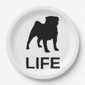 Mops-Lebenssilo Pappteller (Vorderseite)