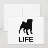 Mops-Lebenssilo Postkarte (Vorne/Hinten)