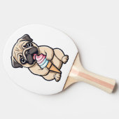 Mops leckendes Eis Tischtennis Schläger (Seitenansicht)