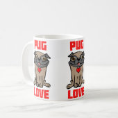 Mops Liebe #2 Kaffeetasse (Vorderseite Links)