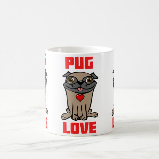 Mops Liebe #2 Kaffeetasse (Mittel)