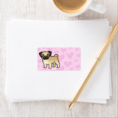 Mops Liebe Adressaufkleber (Insitu)