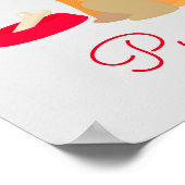 Mops Liebe bezaubernder Mops Hund Poster (Ecke)