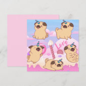 Mops Liebe Feiertagskarte (Vorne/Hinten)