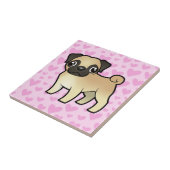 Mops-Liebe Fliese (Seite)