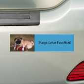 Mops-Liebe-Fußball! Autoaufkleber (Auf Auto)