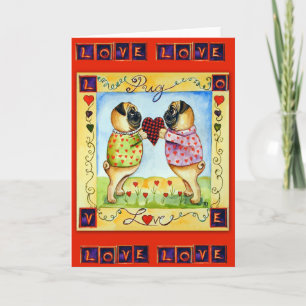 Mops Liebe Grußkarten Karte