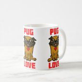 Mops Liebe Kaffeetasse (VorderseiteRechts)