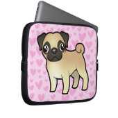 Mops-Liebe Laptopschutzhülle (Vorne Rechts)