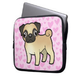 Mops-Liebe Laptopschutzhülle (Vorderseite Links)