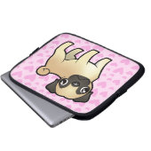 Mops-Liebe Laptopschutzhülle (Vorne Knopf)