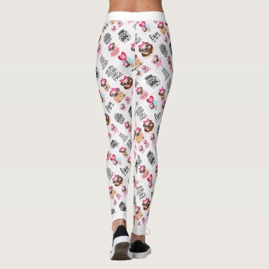 Mops Liebe Leggings (Rückseite)