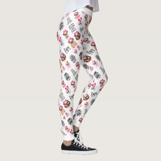 Mops Liebe Leggings (Rechts)