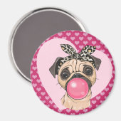 Mops Liebe Magnet (Vorderseite/Rückseite)
