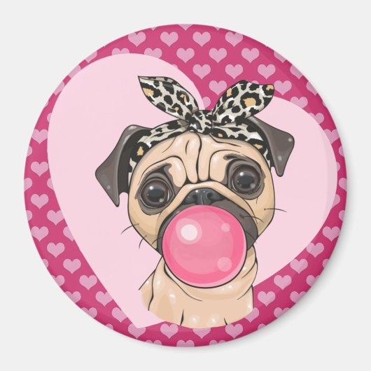 Mops Liebe Magnet (Vorne)