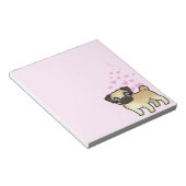 Mops Liebe Notizblock (angewinkelt)