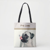 Mops Liebe - PERSONALIZE - Handtasche / Tasche (Vorderseite)