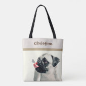 Mops Liebe - PERSONALIZE - Handtasche / Tasche (Rückseite)