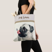 Mops Liebe - PERSONALIZE - Handtasche / Tasche (Von Nahem)