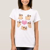 Mops Liebe T - Shirt (Vorderseite)